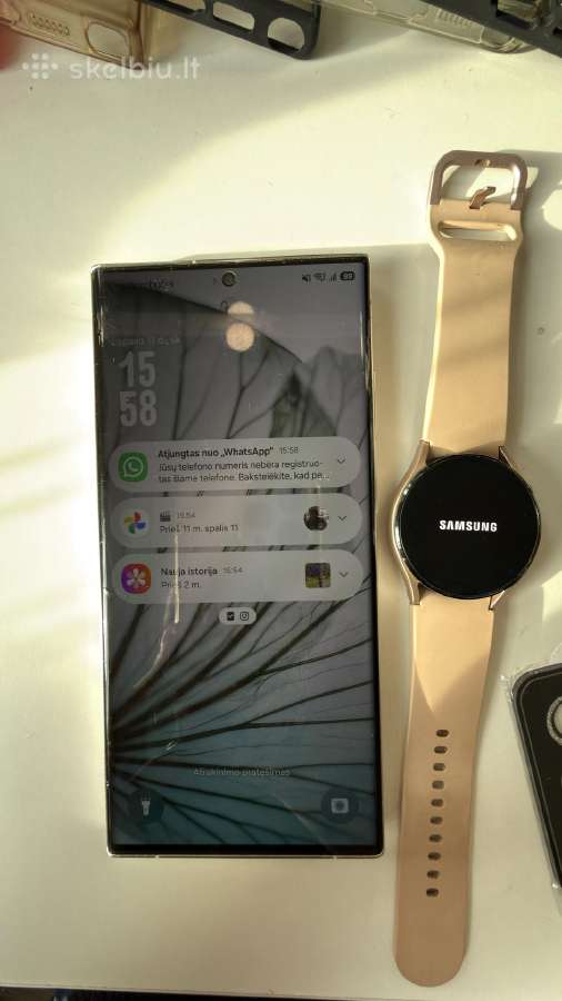 Samsung galaxy s23 ultra256gb ir Samsung watch 4 - nuotraukos Nr. 23