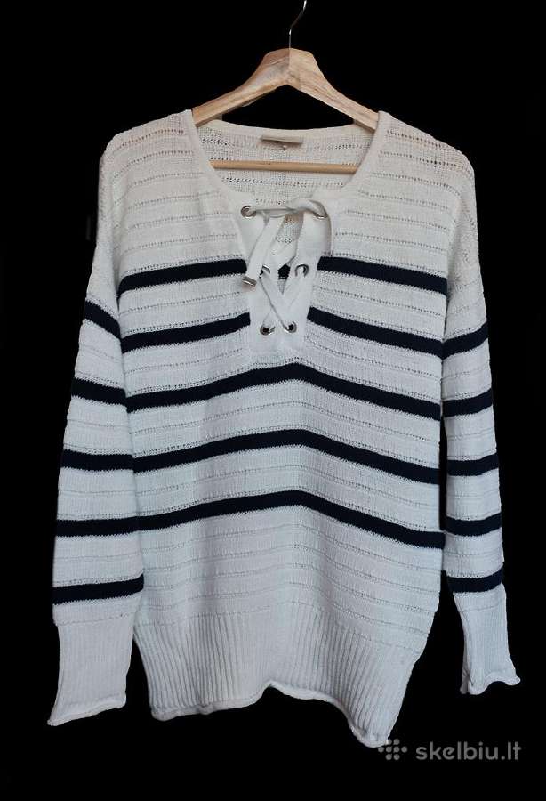 Dryžuotas megztinis L/XL - nuotraukos Nr. 2