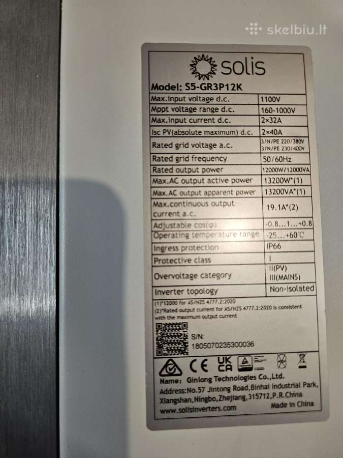 12kw inverteris Solis S5-gr3p12k - nuotraukos Nr. 3