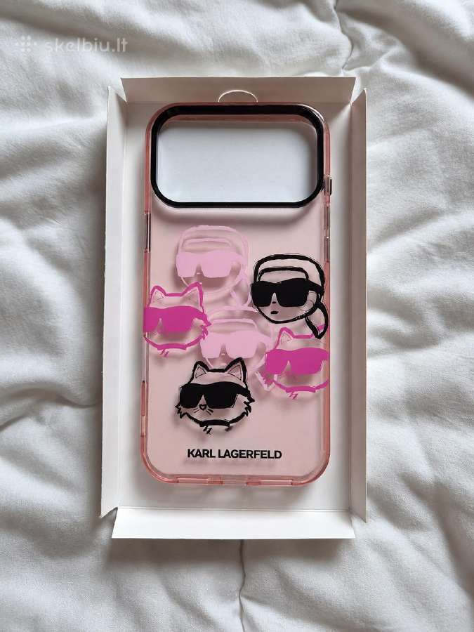 Karl Lagerfeld rožinis dėklas iPhone 17 Pro Max - nuotraukos Nr. 2