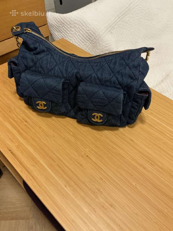 Madingadygsniuota džinsinė Hobo rankinė su Cargo - nuotraukos Nr. 5