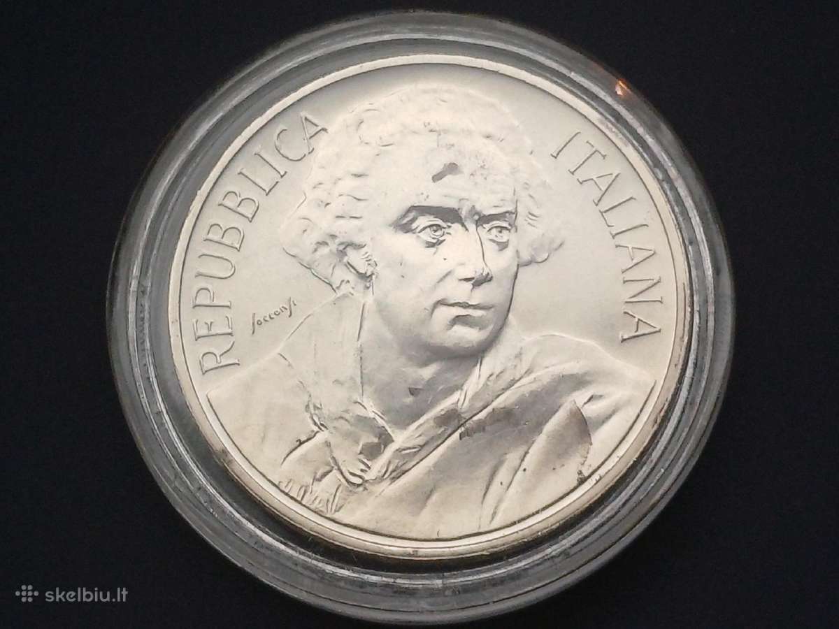 1000 lirų 1999m. Italija sidabras - nuotraukos Nr. 2