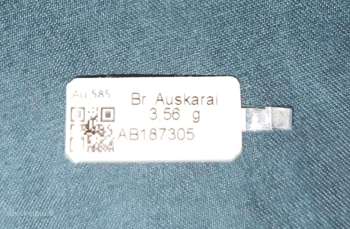 Elegantiški auksiniai auskarai su deimantais - nuotraukos Nr. 6