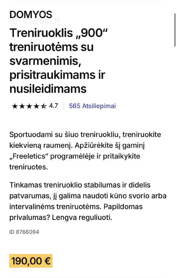 Treniruoklis - skersinis - lygiagretės (Dehatlon) - nuotraukos Nr. 5