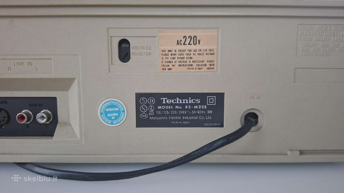Kasetinė deka Technics RS M225 - nuotraukos Nr. 7
