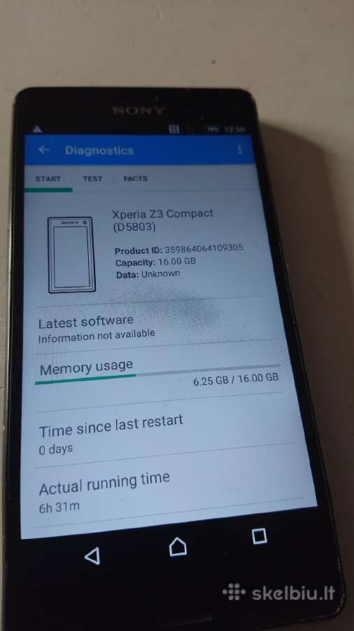 Sony-z 5803-16 GB.defect. - nuotraukos Nr. 4