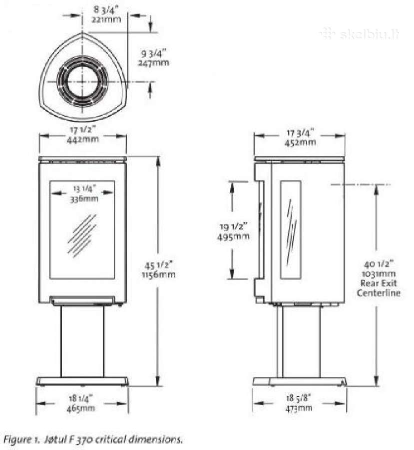 Norvegiška ketaus krosnelė Jotul F373 V2 - nuotraukos Nr. 8