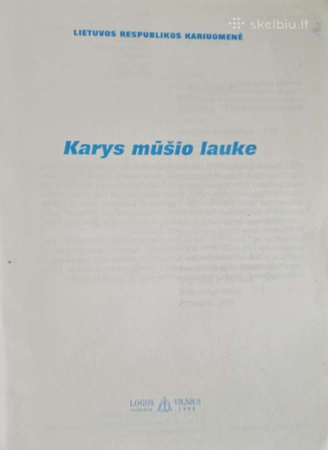 Knyga ''Karys mūšio lauke'' - nuotraukos Nr. 2