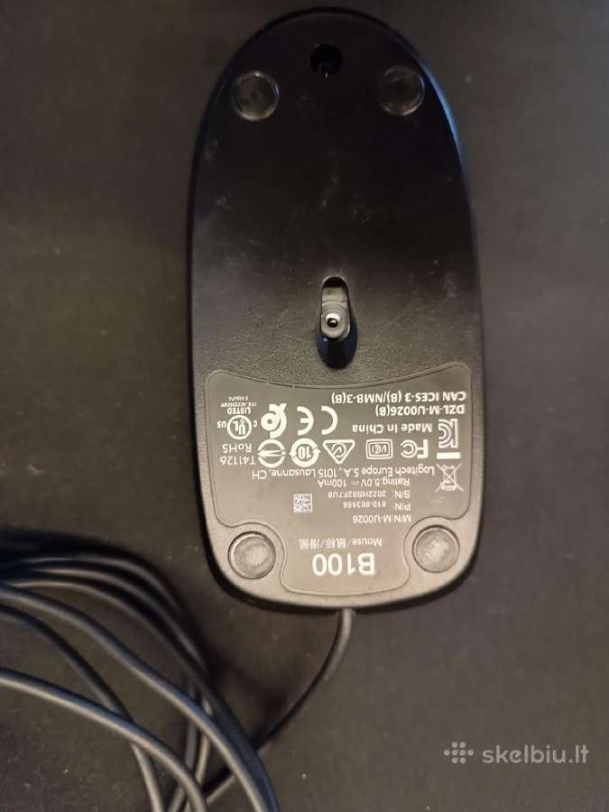 Laidinė optinė pelė Logitech B100 (juoda) - nuotraukos Nr. 2