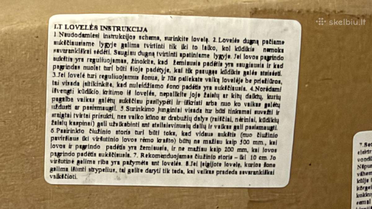 Milli lovytė su dormeo čiužinuku - nuotraukos Nr. 7