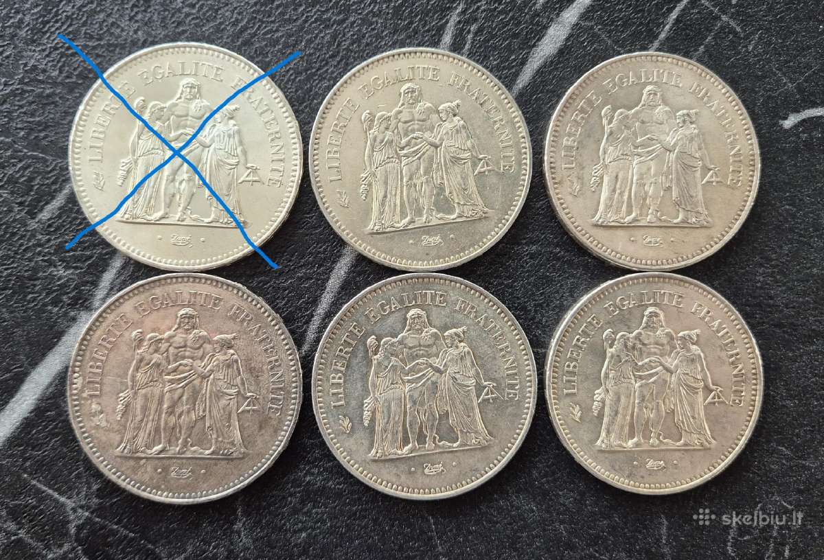 50 Frankų 1975-1979 Prancūzija. Kaina 50 Eur - nuotraukos Nr. 6