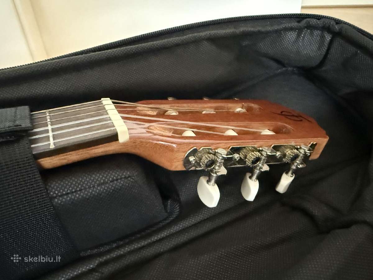 Labai mažai naudota 3/4 gitara vaikui su dėklu - nuotraukos Nr. 5