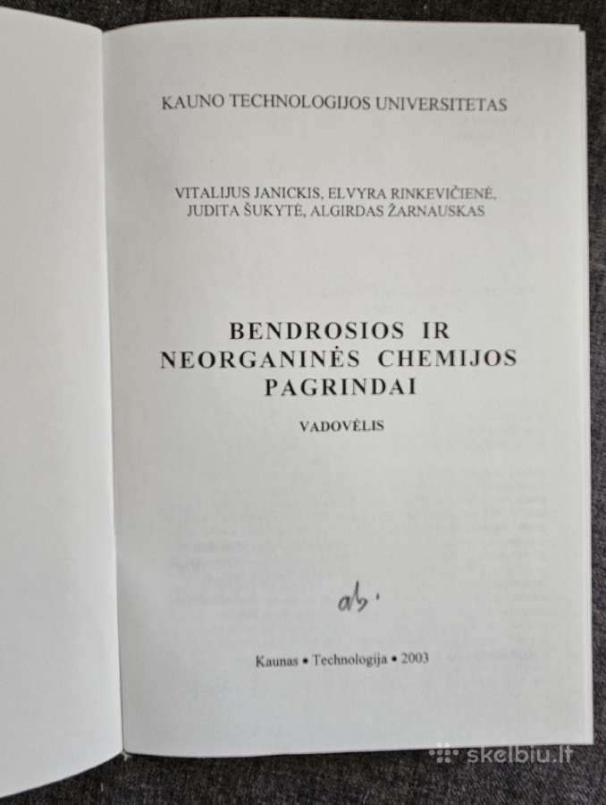 Bendrosios ir Neorganinės chemijos pagrindai - nuotraukos Nr. 5
