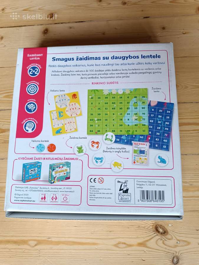 Edukacinis stalo žaidimas daugybai Varlės ir kraba - nuotraukos Nr. 2