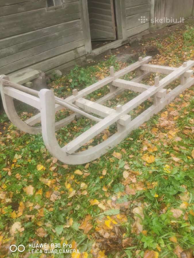 Senos medinės arklinės rogės - nuotraukos Nr. 2