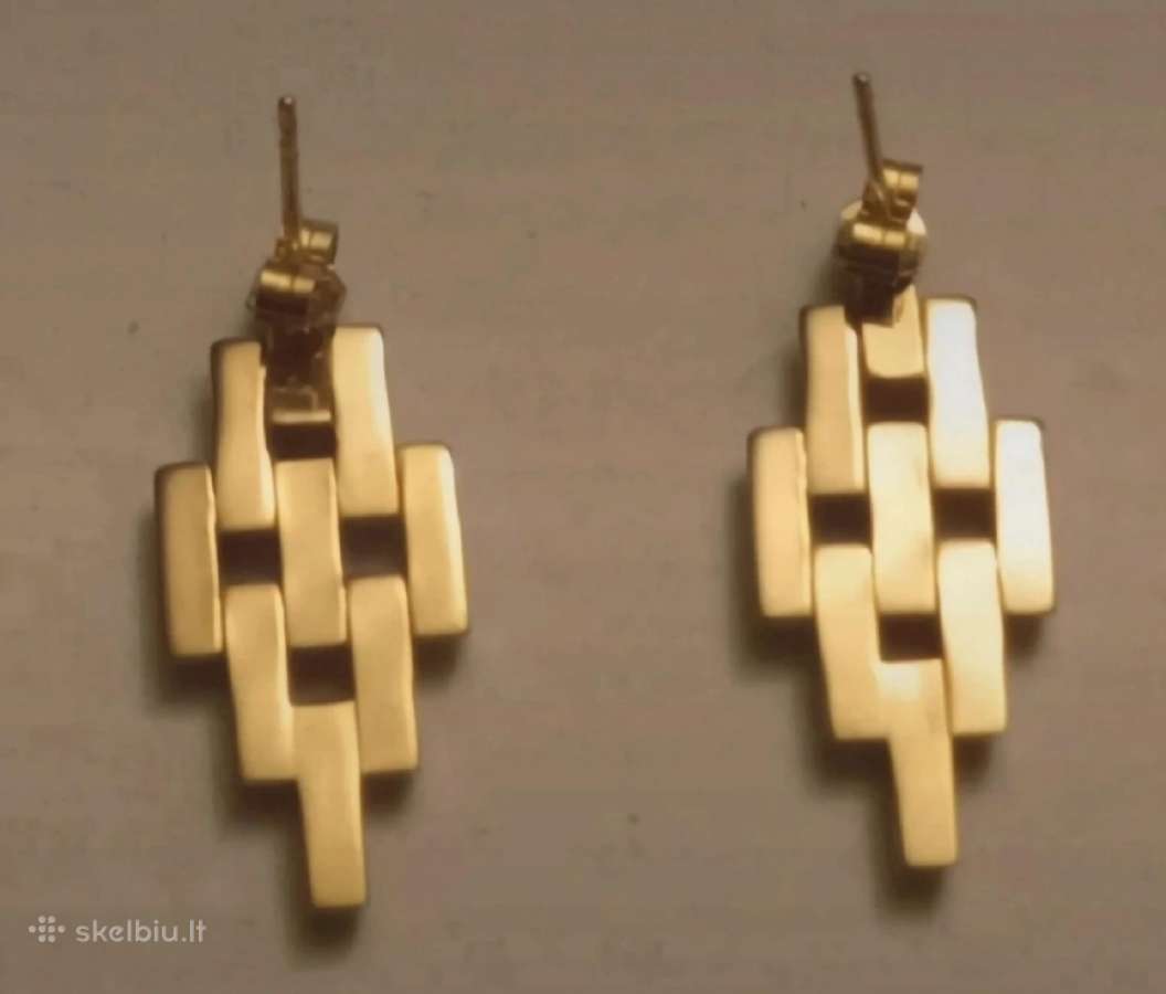 Elegantiški auksiniai auskarai - nuotraukos Nr. 3