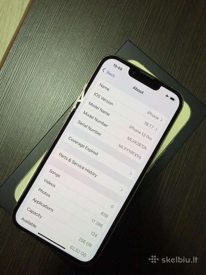 iPhone 13pro 256 GB - nuotraukos Nr. 4