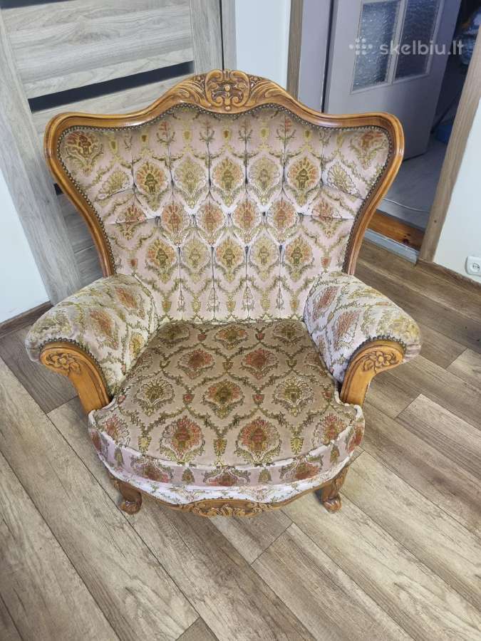 Parduodama sofa ir du foteliai. - nuotraukos Nr. 3