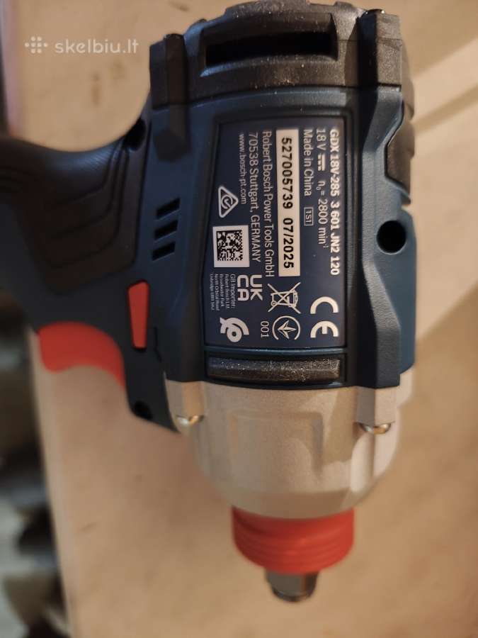 Veržliasukis smūginis akumuliatorinis Gdx-18v-285 - nuotraukos Nr. 3