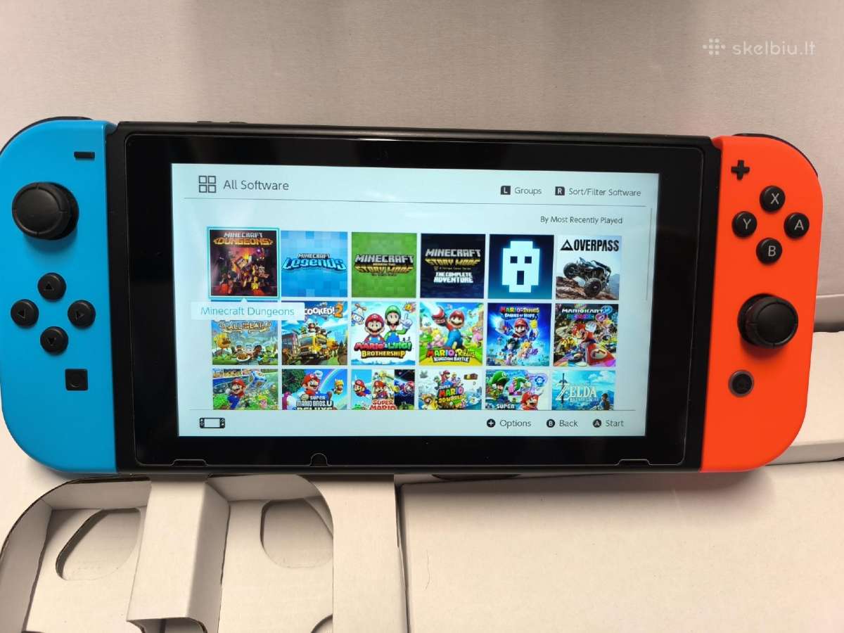 Atrištas Nintendo Switch V2 256gb 31 žaidimas - nuotraukos Nr. 9