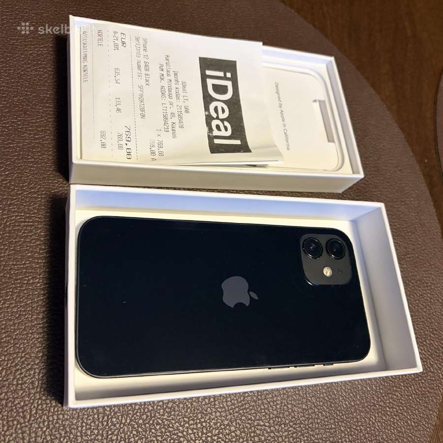 iPhone 12 64gb Black - nuotraukos Nr. 2
