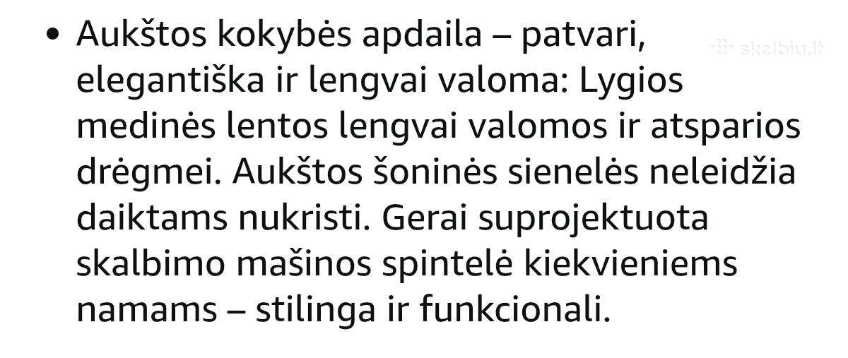 Skalbimo mašinos spintelė, lentelė - nuotraukos Nr. 4
