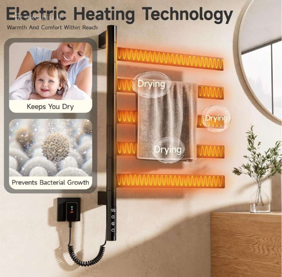 Matinis elektrinis radiatorius, gyvatukas,100w - nuotraukos Nr. 2