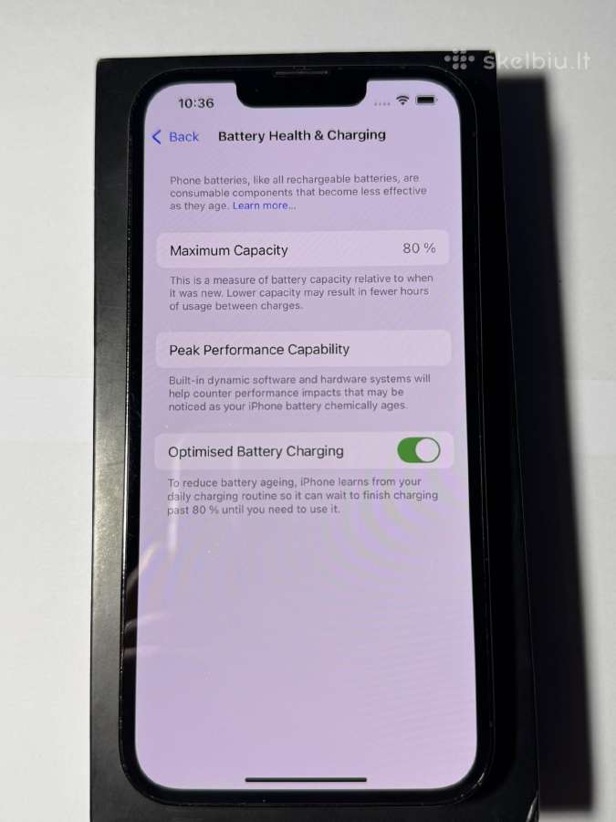 iPhone 13 Pro 128 GB 80 % Ios 18.4 - nuotraukos Nr. 4
