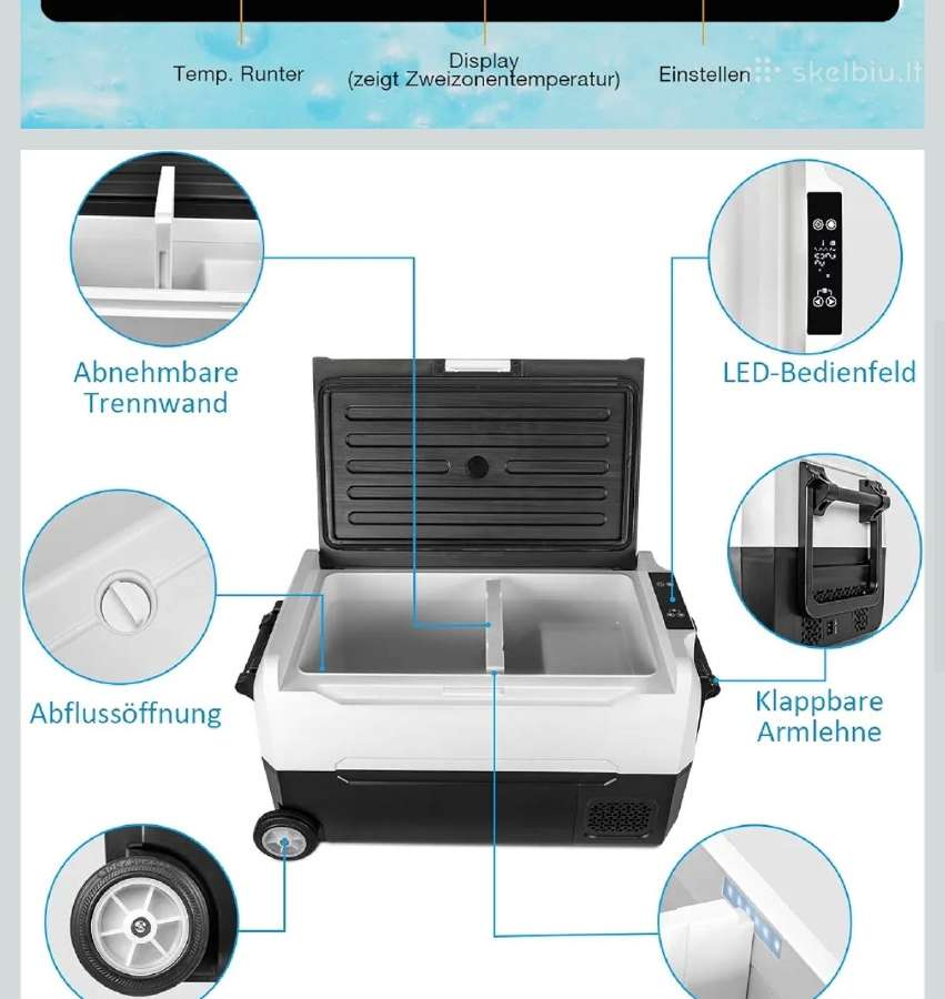 Kelioninis automobilinis šaldytuvas 35l - nuotraukos Nr. 2