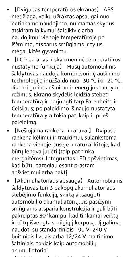 Kelioninis automobilinis šaldytuvas 35l - nuotraukos Nr. 8