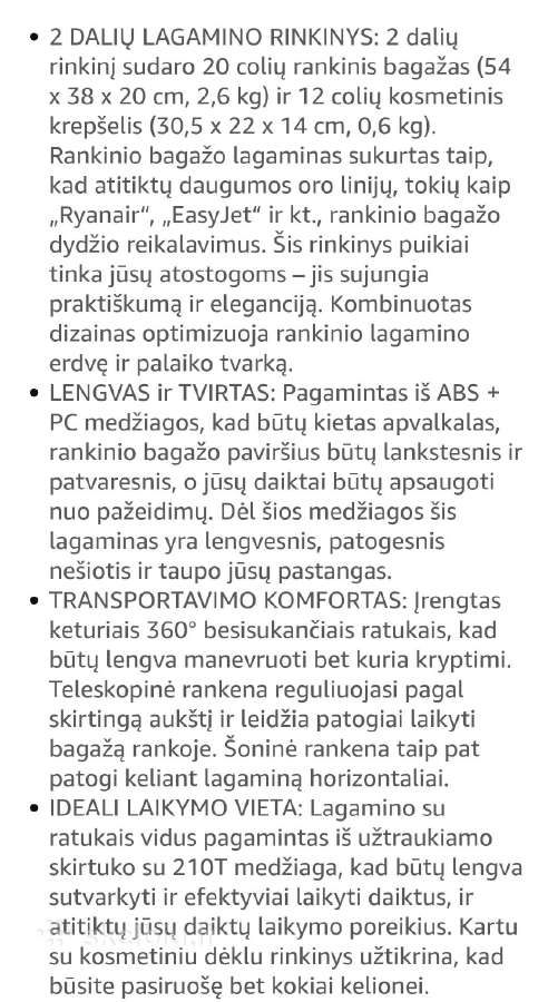 Kelioninis lagaminas 2-1 - nuotraukos Nr. 5