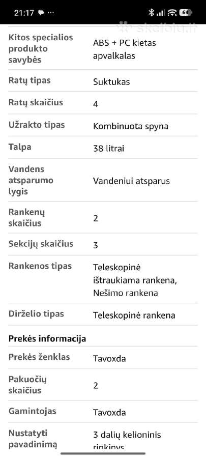 Kelioninis lagaminas 2-1 - nuotraukos Nr. 6