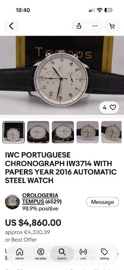 Iwc Portugieser Chronograph - nuotraukos Nr. 30