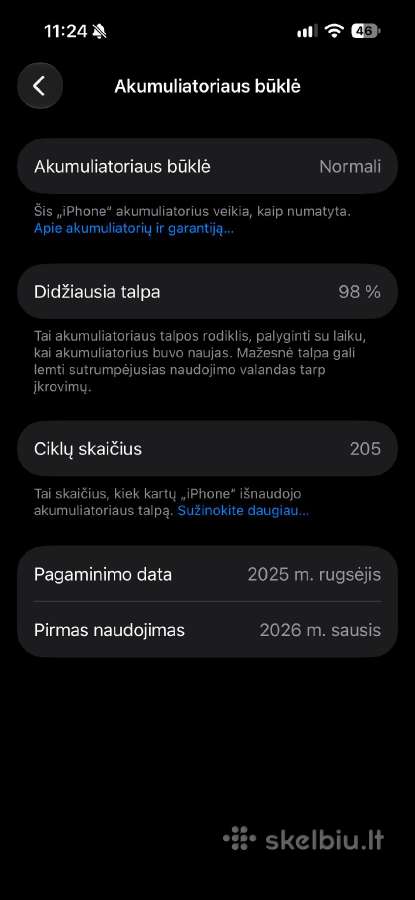 iPhone 16 128gb Ultramarine - nuotraukos Nr. 9