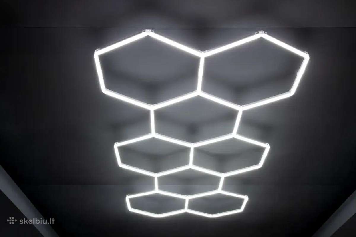Hexagon Koriai Apšvietimas garažams, salonams - nuotraukos Nr. 2