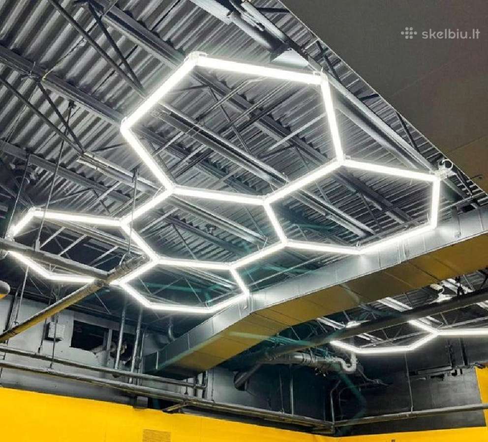 Hexagon Koriai Apšvietimas garažams, salonams - nuotraukos Nr. 3