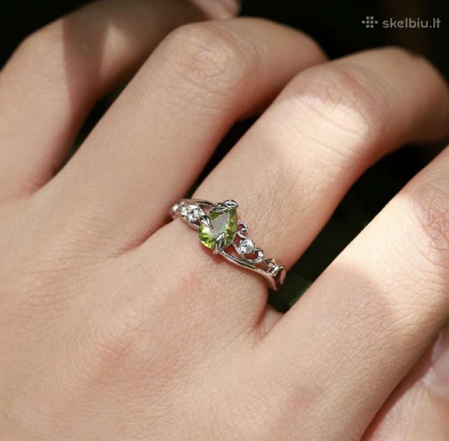 Azura Jewelry žiedas su peridotu - nuotraukos Nr. 4