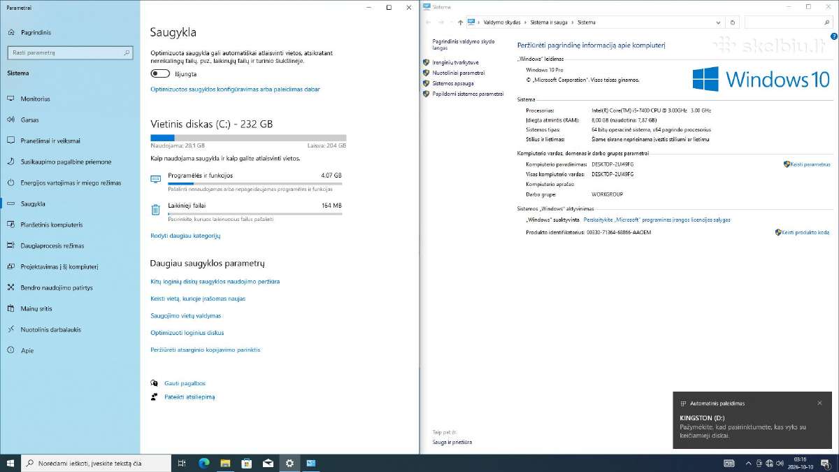 Pilni kompiuterių komplektai. i5 SSD 24" - nuotraukos Nr. 2
