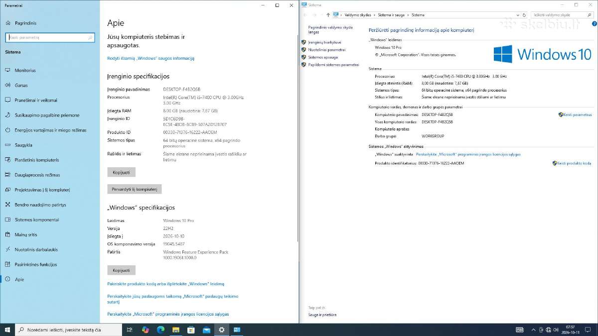 Pilni kompiuterių komplektai. i5 SSD 24" - nuotraukos Nr. 4