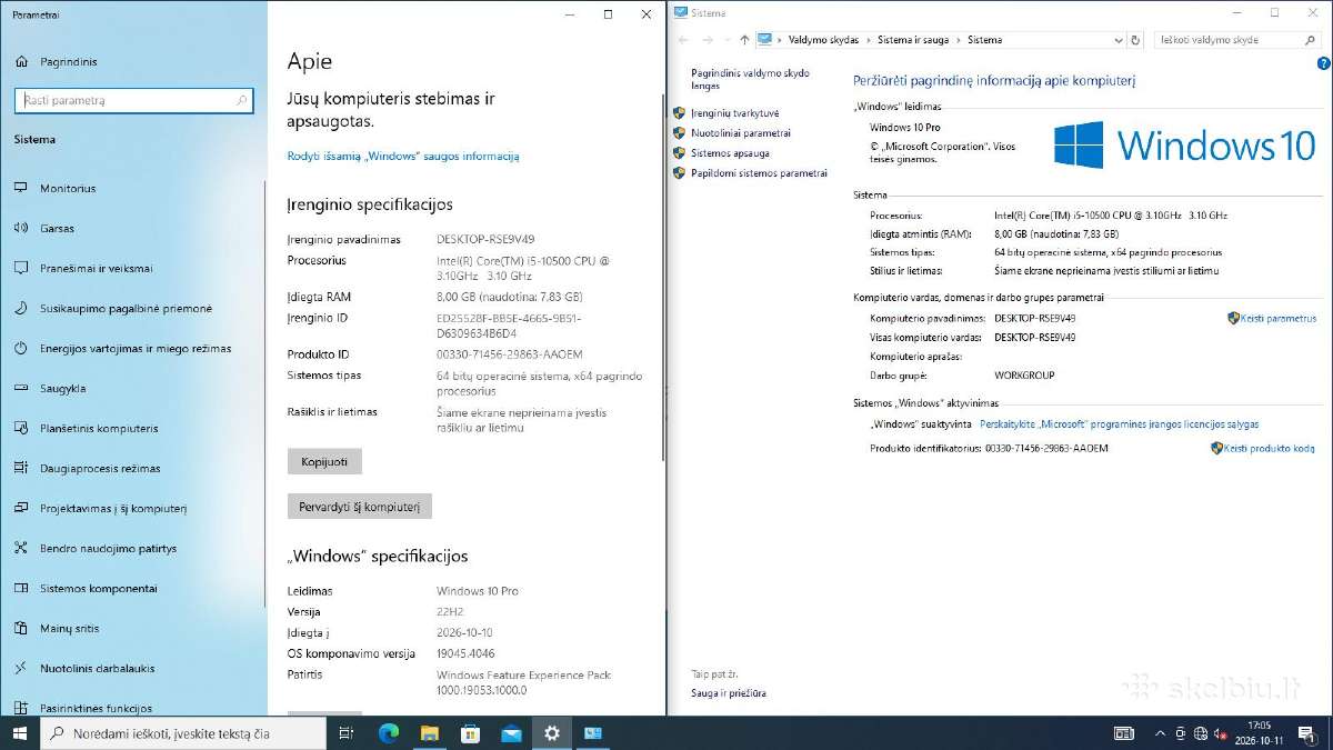 Pilni kompiuterių komplektai. i5 SSD 24" - nuotraukos Nr. 10