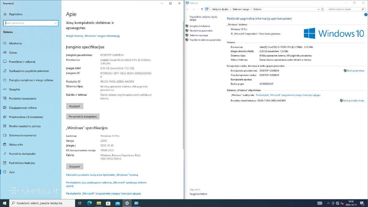 Pilni kompiuterių komplektai. i5 SSD 24" - nuotraukos Nr. 14
