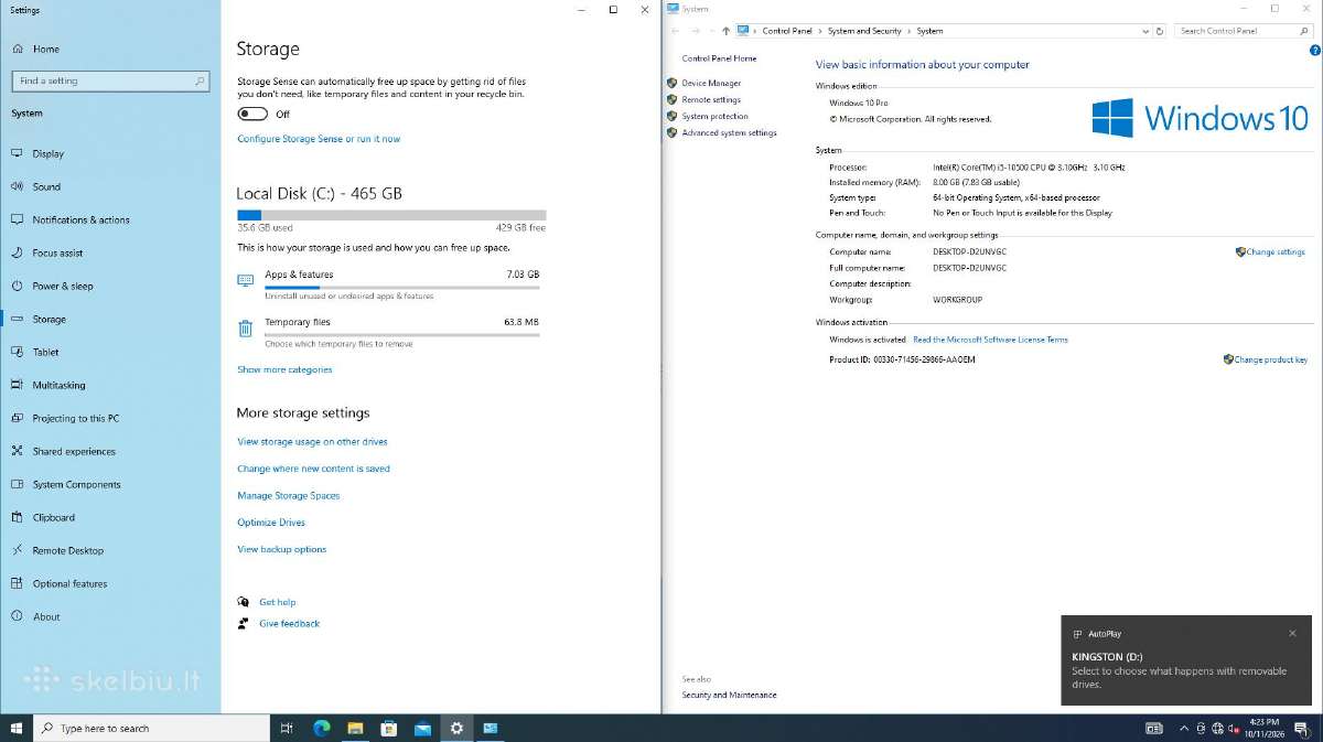 Pilni kompiuterių komplektai. i5 SSD 24" - nuotraukos Nr. 20