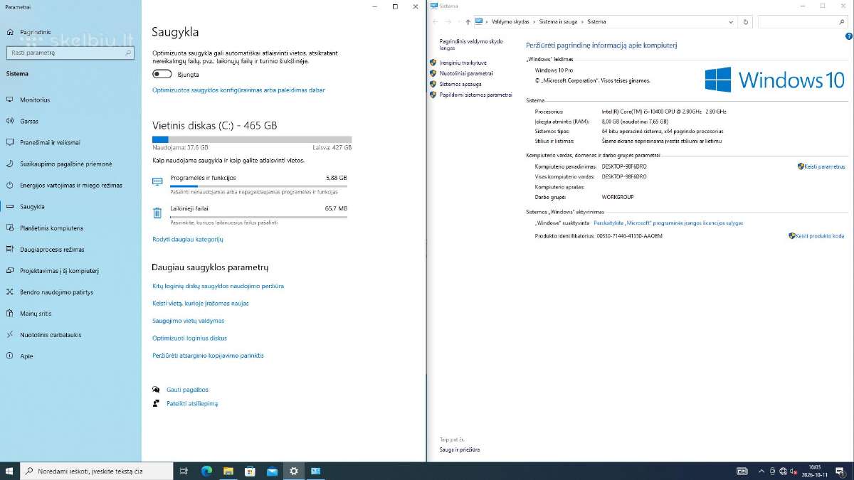 Pilni kompiuterių komplektai. i5 SSD 24" - nuotraukos Nr. 22
