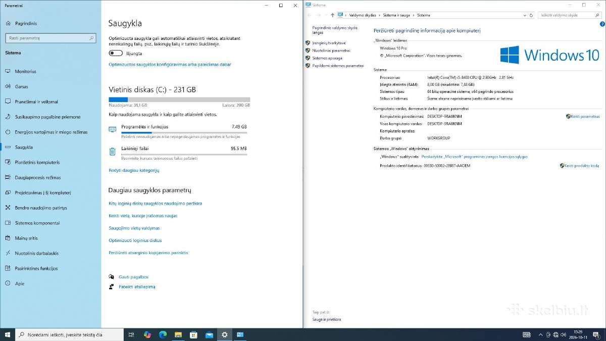 Pilni kompiuterių komplektai. i5 SSD 24" - nuotraukos Nr. 28
