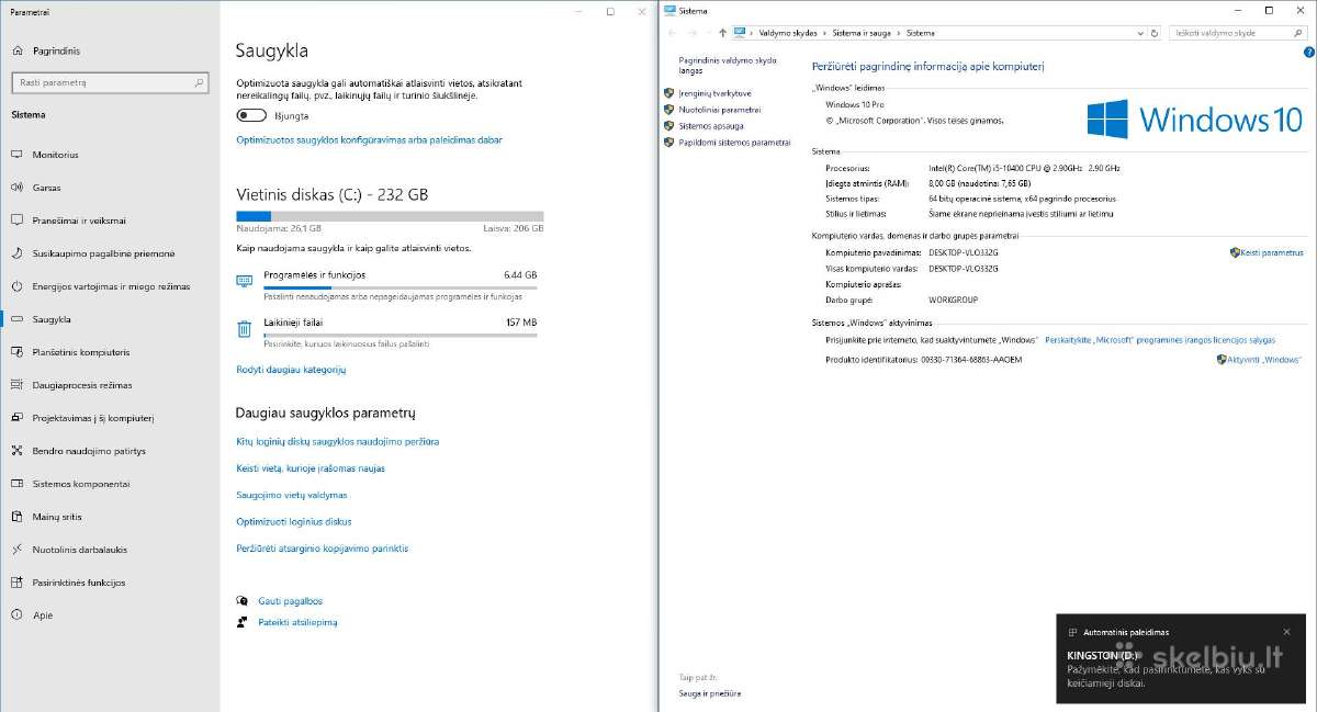 Pilni kompiuterių komplektai. i5 SSD 24" - nuotraukos Nr. 30