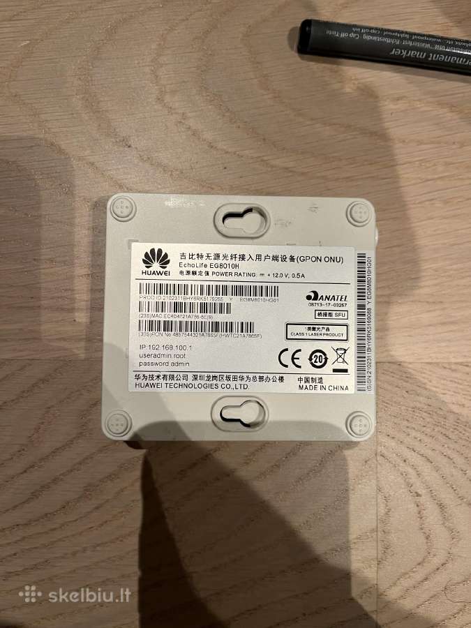 Huawei Echolife Eg8010h Gpon optinis modemas - nuotraukos Nr. 2