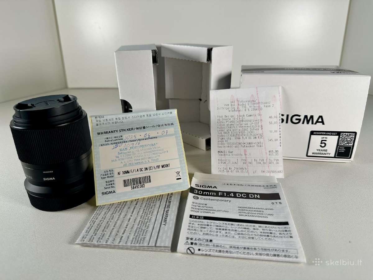 Sigma 30mm F1.4 Dc Dn Contemporary Canon Rf - nuotraukos Nr. 2