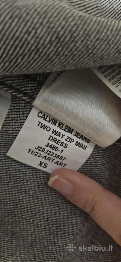 Calvin Klein pilka džinsinė mini suknelė - nuotraukos Nr. 6