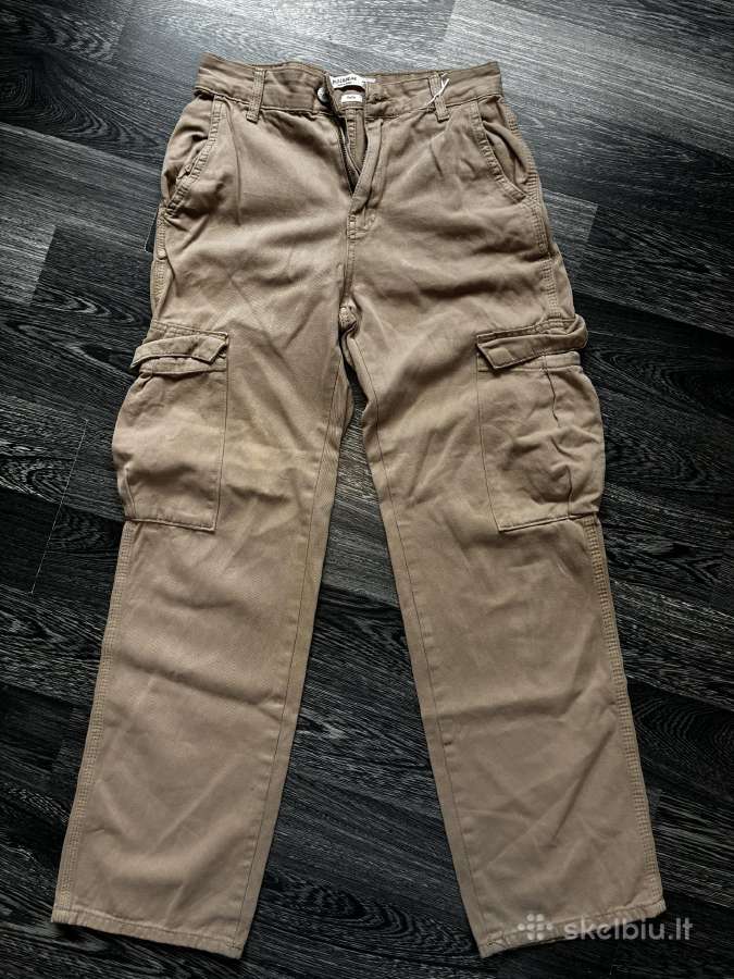 Pull&bear smėlio / chaki spalvos cargo kelnės - nuotraukos Nr. 2