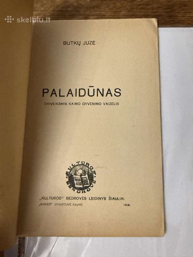 Palaidūnas 1925 m. Antikvarinė knyga - nuotraukos Nr. 2